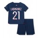 Paris Saint-Germain Lucas Hernandez #21 Jalkapallovaatteet Lasten Kotipeliasu 2023-24 Lyhythihainen (+ Lyhyet housut)